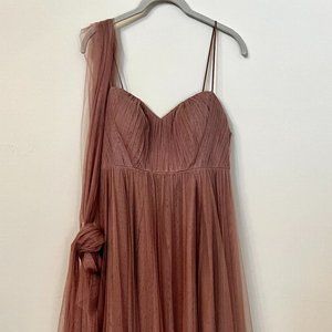 Gorgeous Revelry Size 10 Dusty Rose Convertible Bridesmaids Dress-Huge Discount!